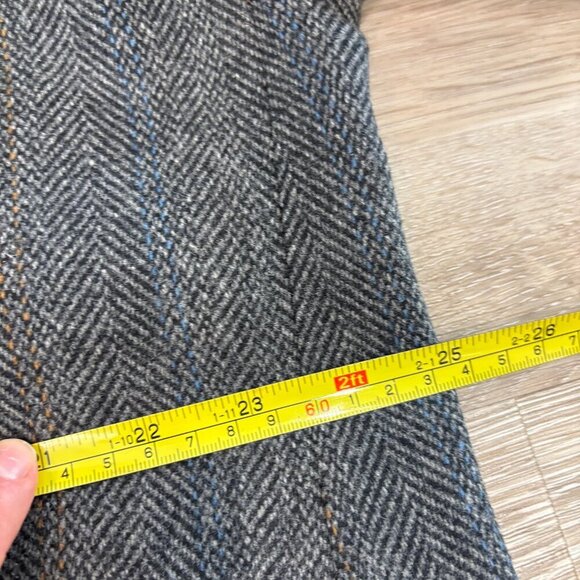 Vintage Moore Tweed Gray Wool Blazer Sports Casual Coat Herringbone Print - Picture 11 of 13